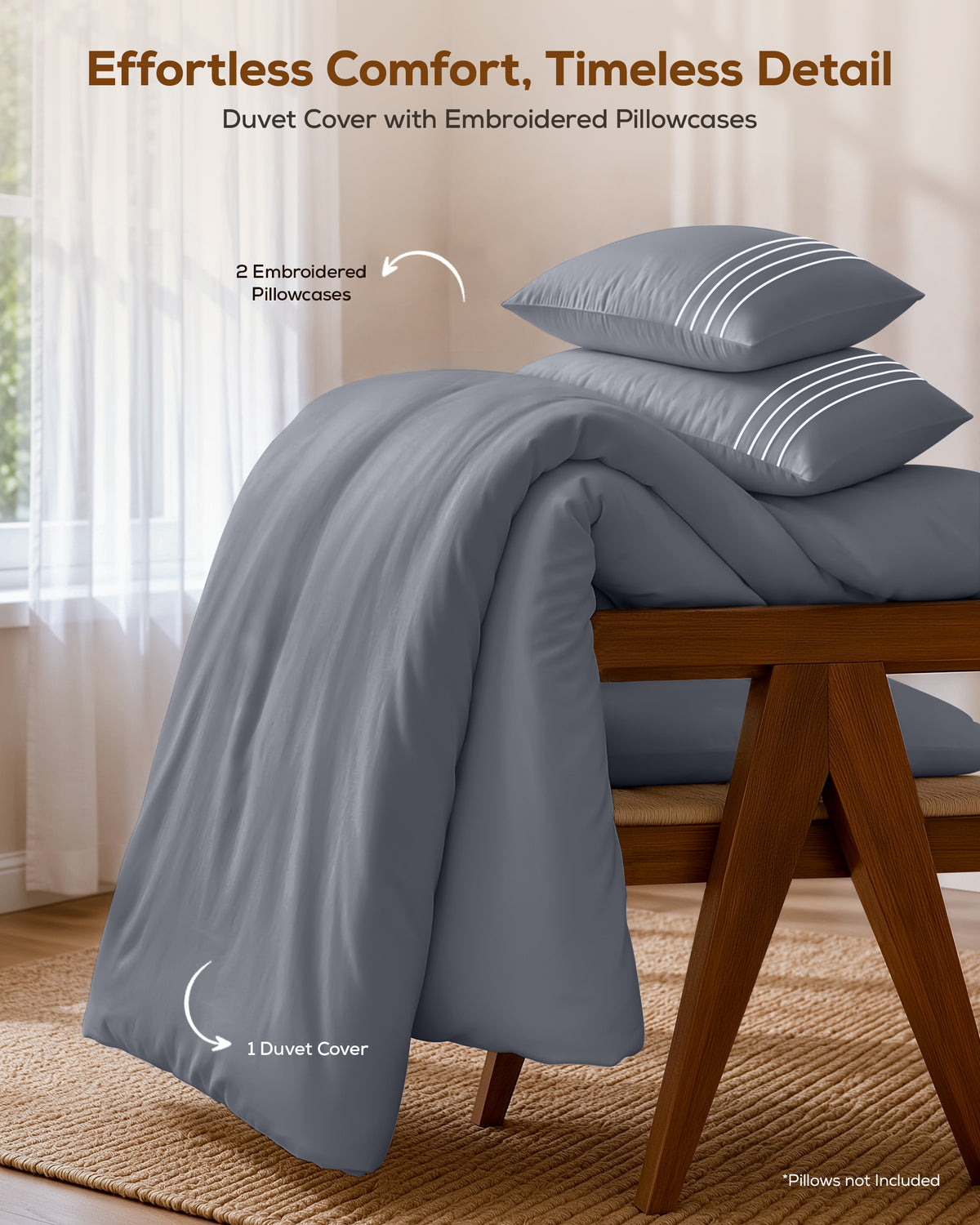 Fine Embroidery Duvet Cover Set