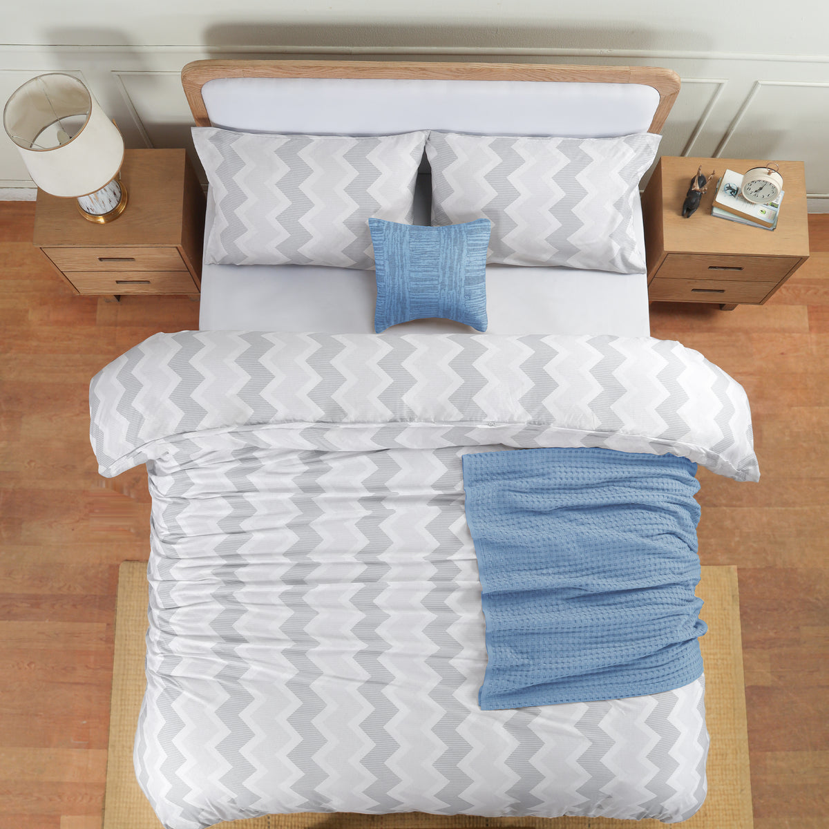 Signature Chevron Brushed Duvet Set
