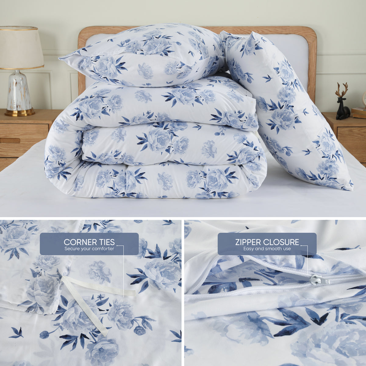 Signature Floral Brushed Duvet Set