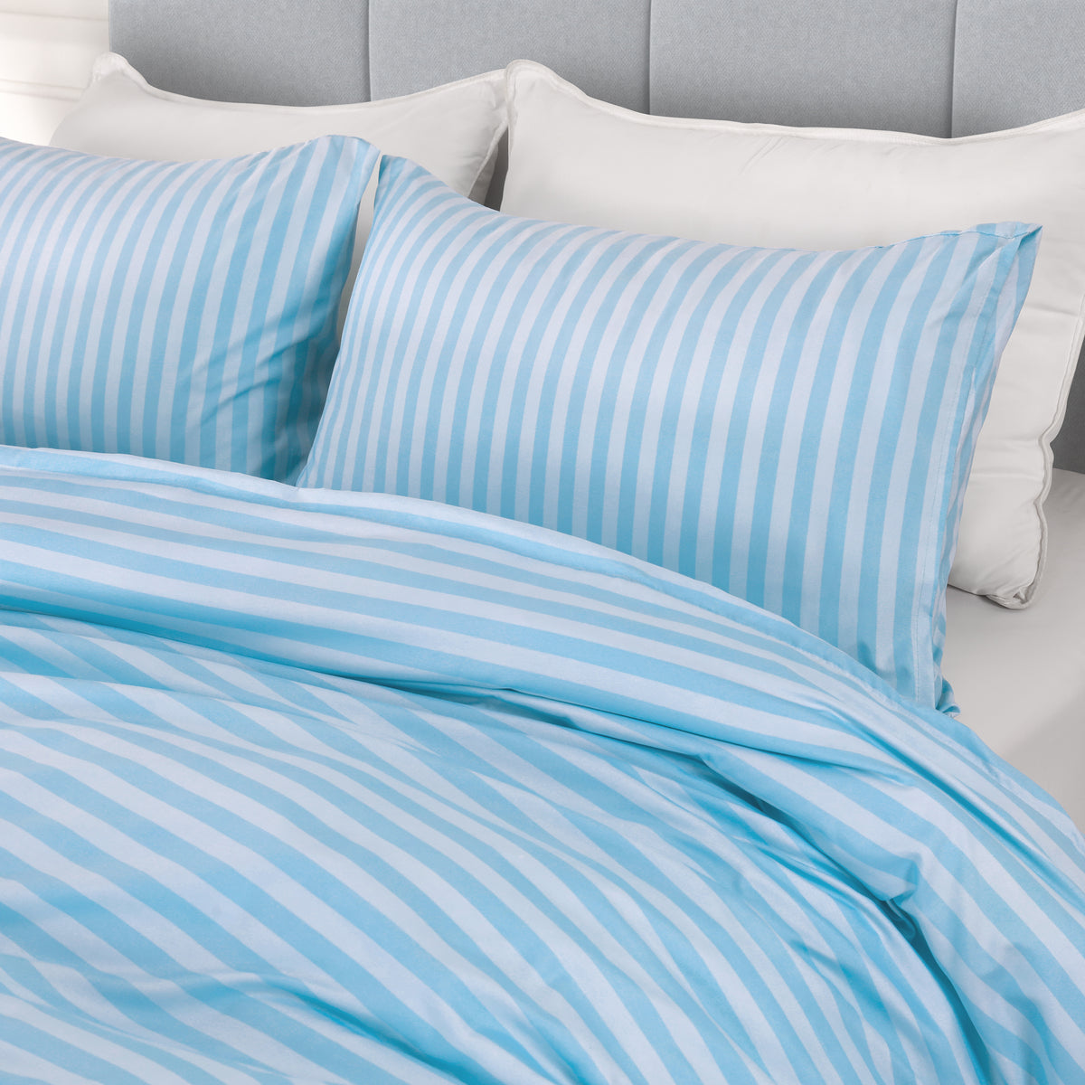Signature Striped Brushed Duvet Set