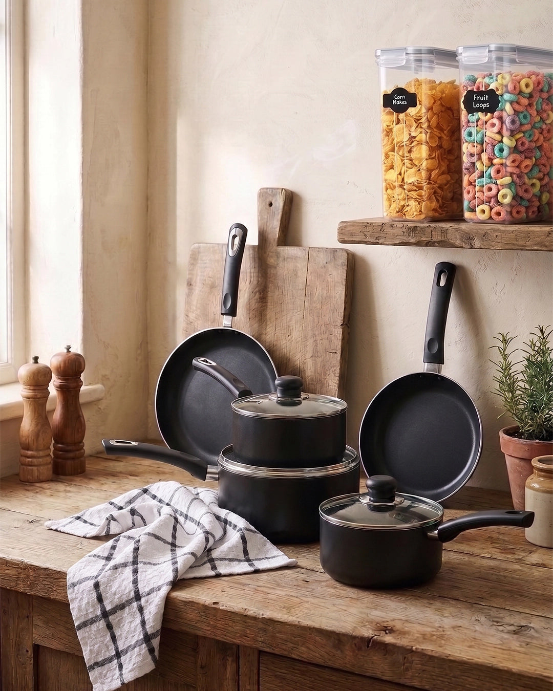 8-Piece Aluminium Non-Stick Cookware Set