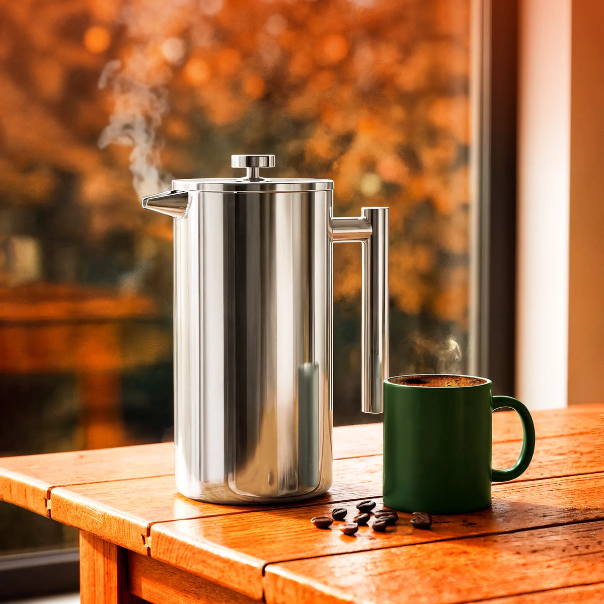 Double-Wall Stainless Steel Cafetière Coffee French Press