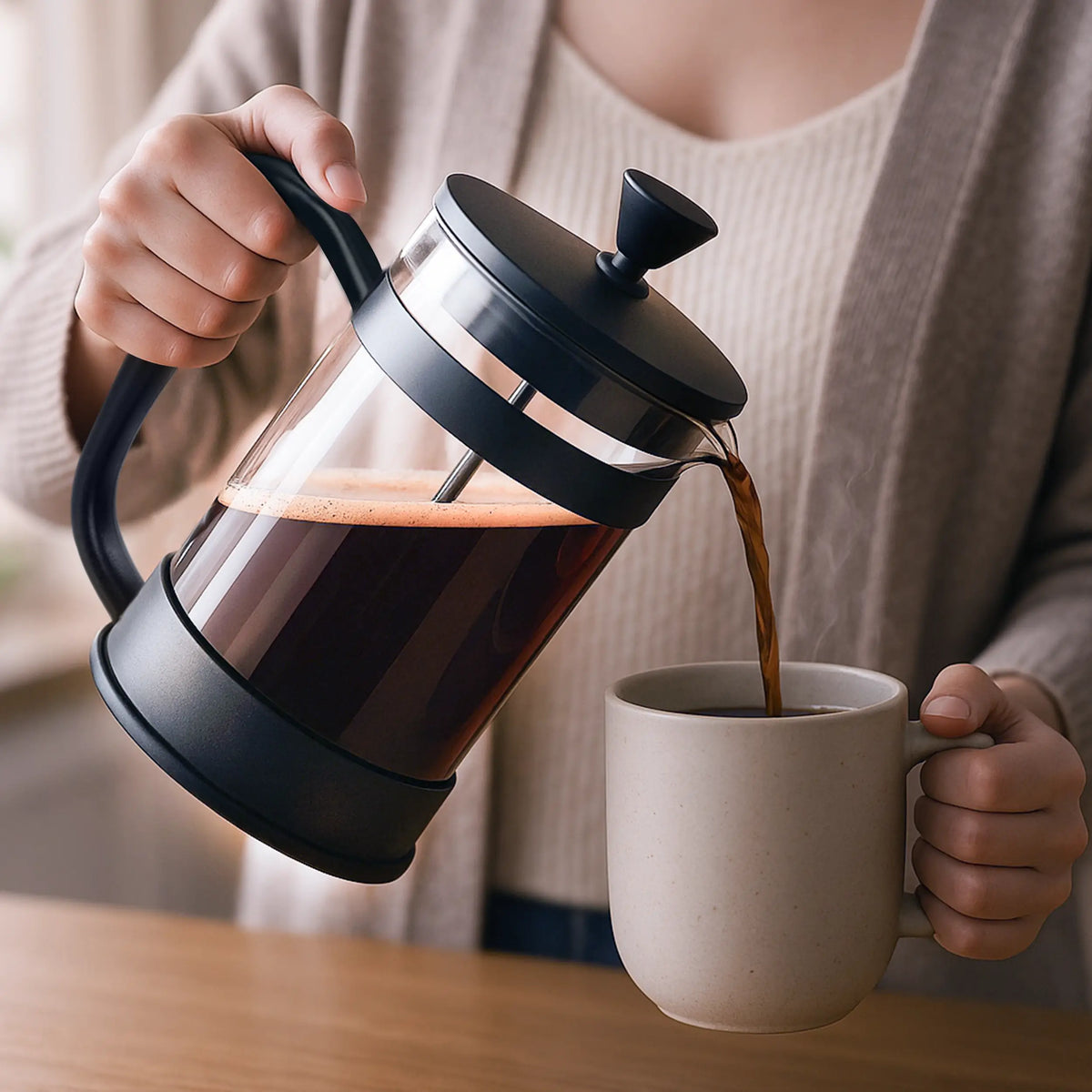 Heat-Resistant Glass Cafetière Coffee French Press