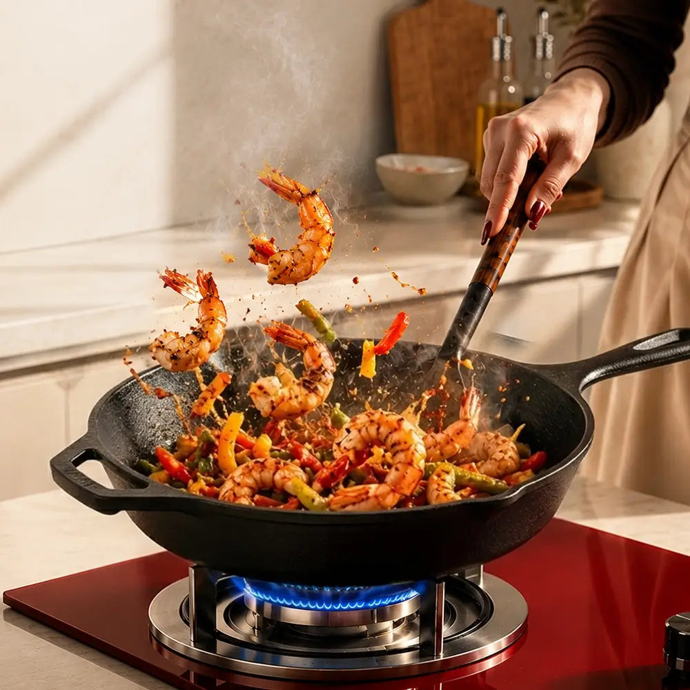Pre-Seasoned Cast Iron Skillet Frying Pan