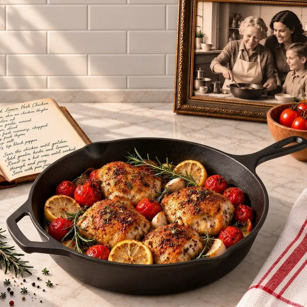 Pre-Seasoned Cast Iron Skillet Frying Pan