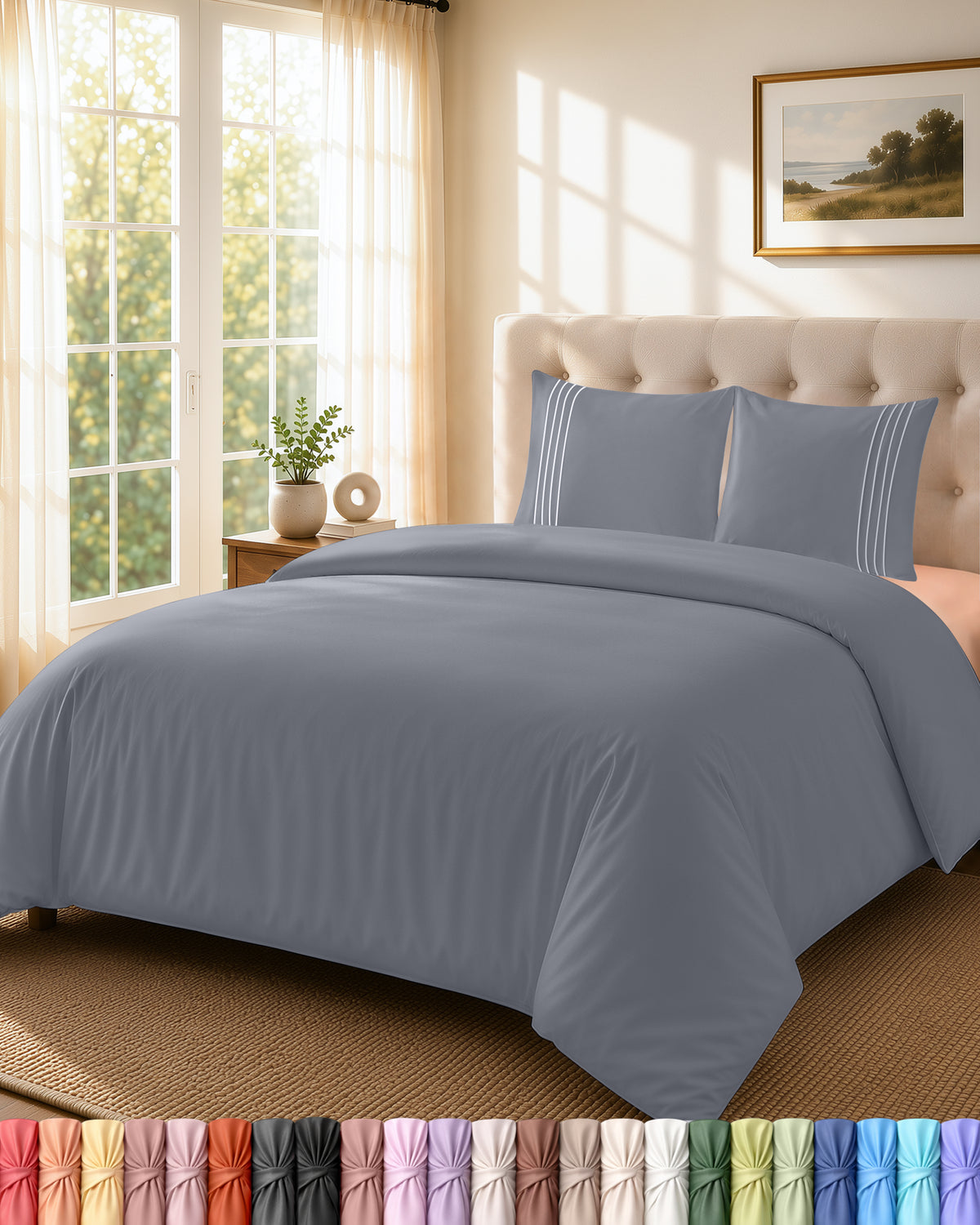 Fine Embroidery Duvet Cover Set