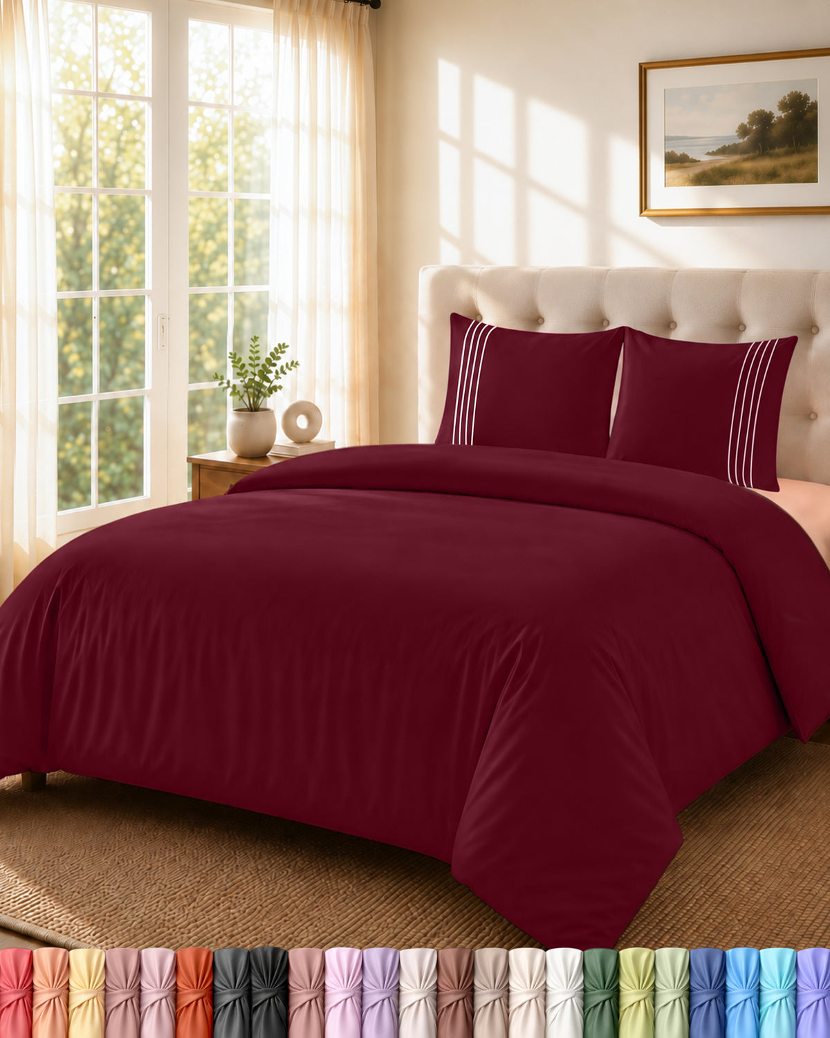 Fine Embroidery Duvet Cover Set