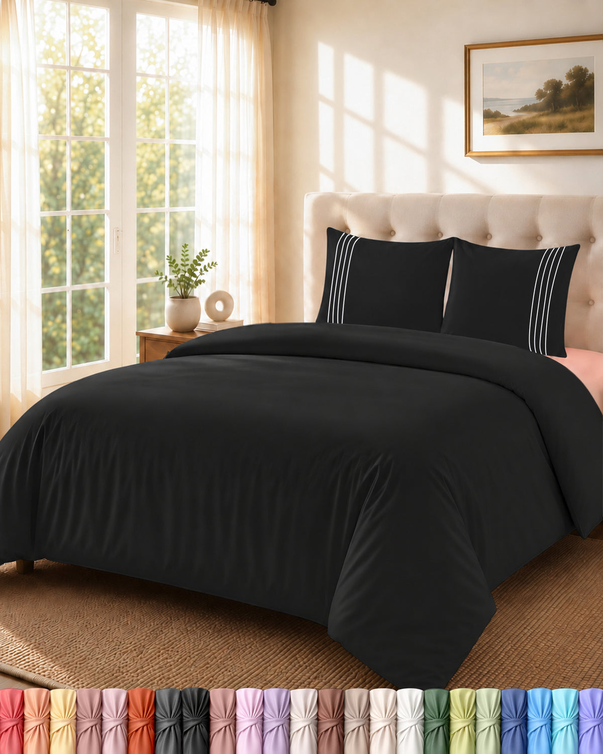 Fine Embroidery Duvet Cover Set