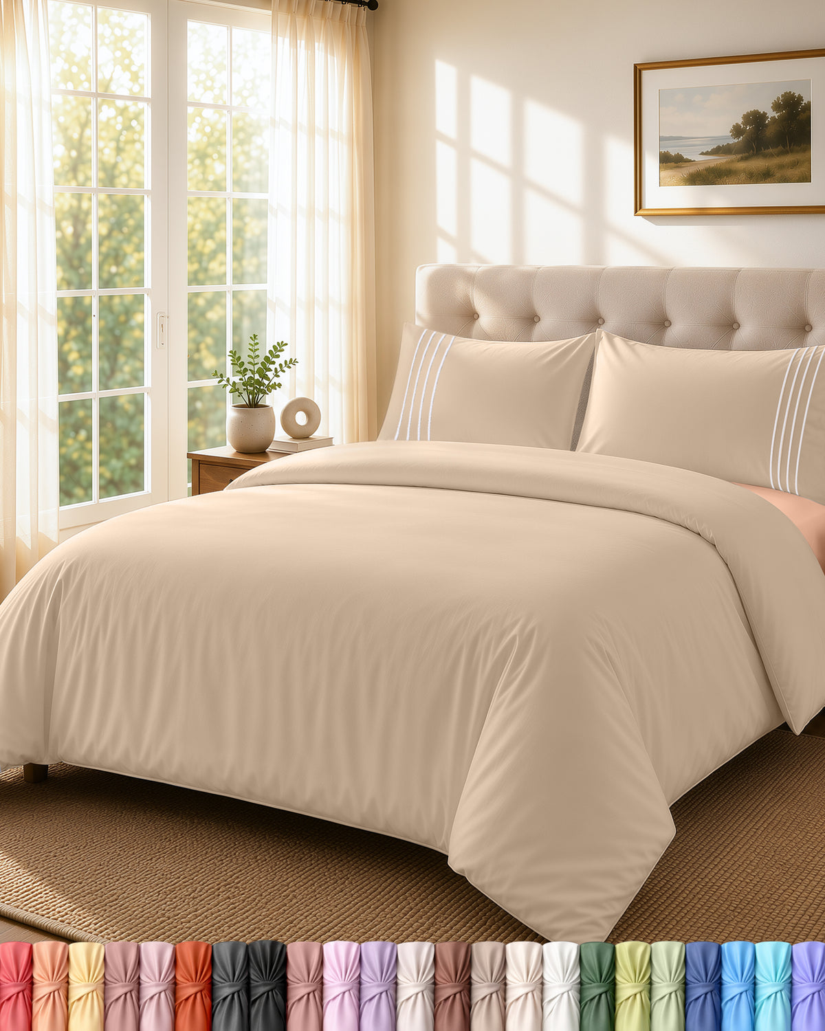 Fine Embroidery Duvet Cover Set