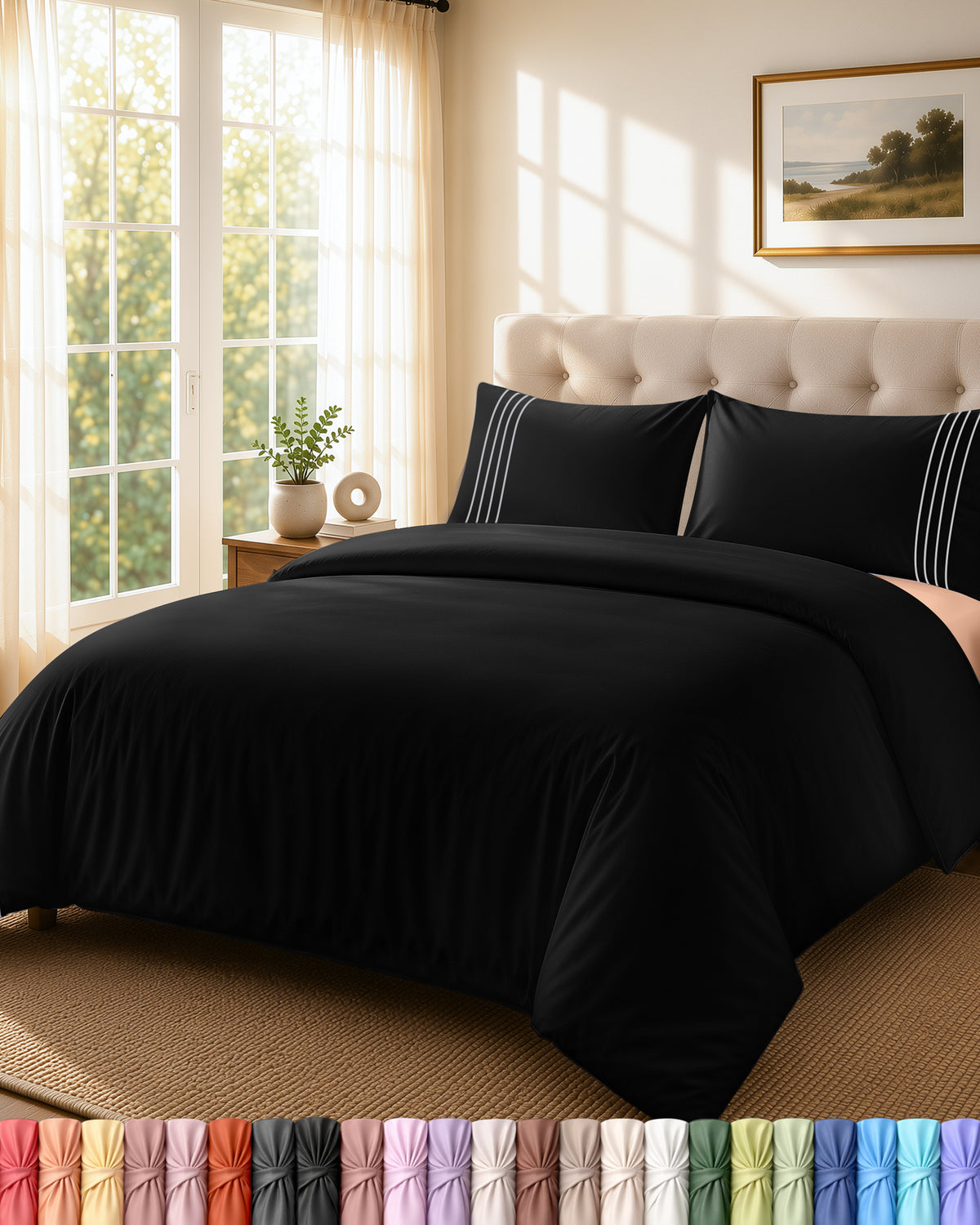 Fine Embroidery Duvet Cover Set