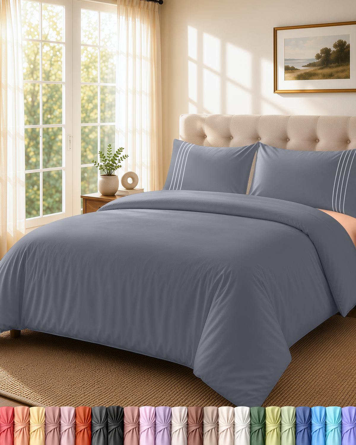 Fine Embroidery Duvet Cover Set