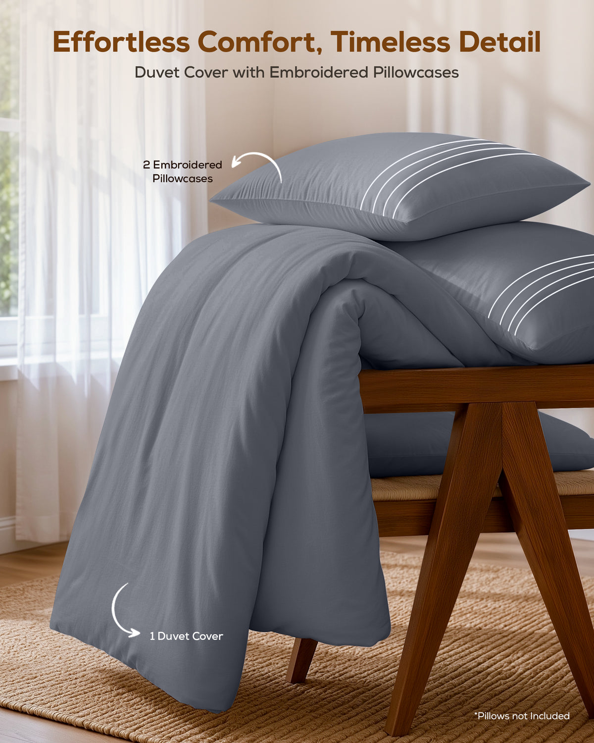 Fine Embroidery Duvet Cover Set