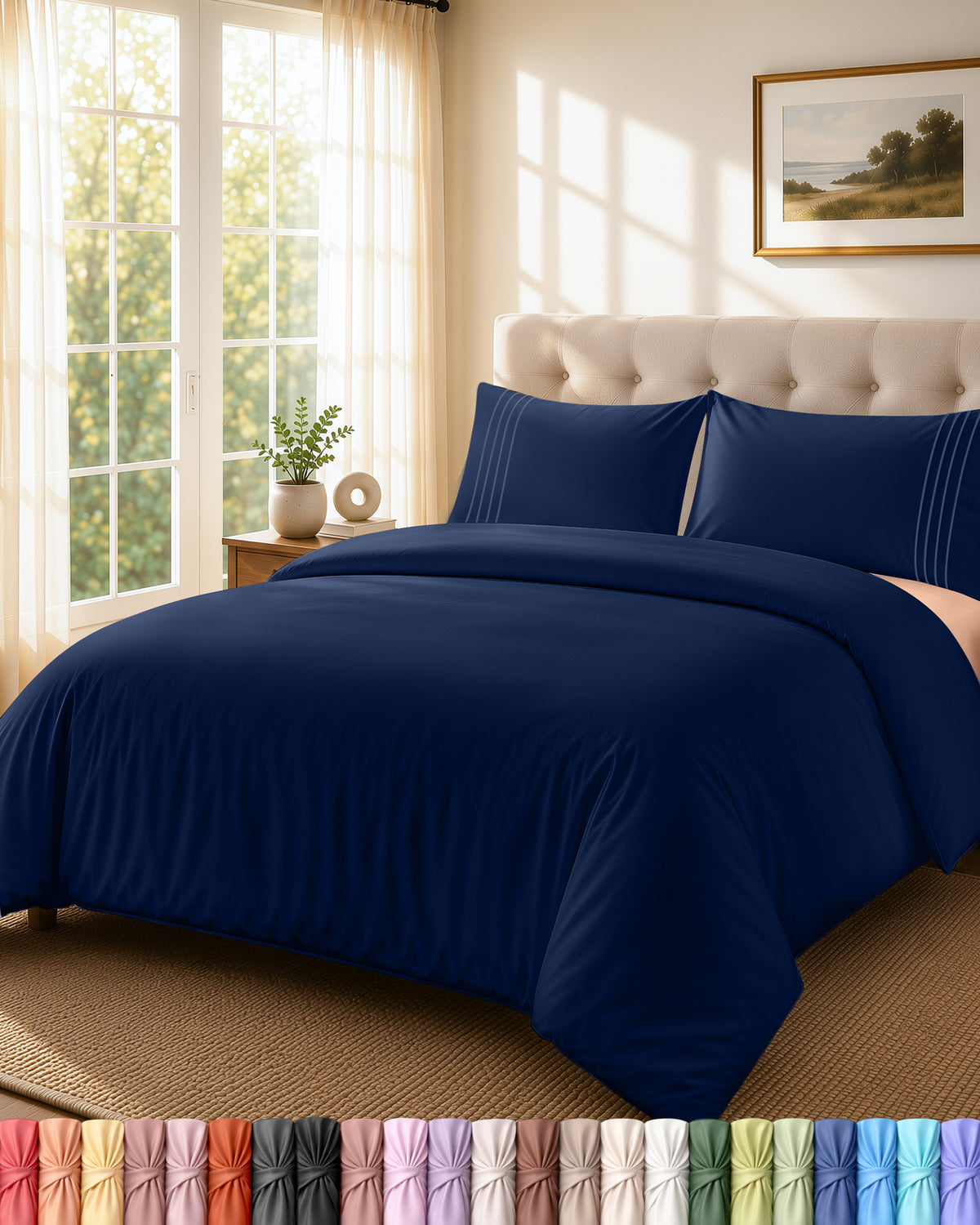 Fine Embroidery Duvet Cover Set
