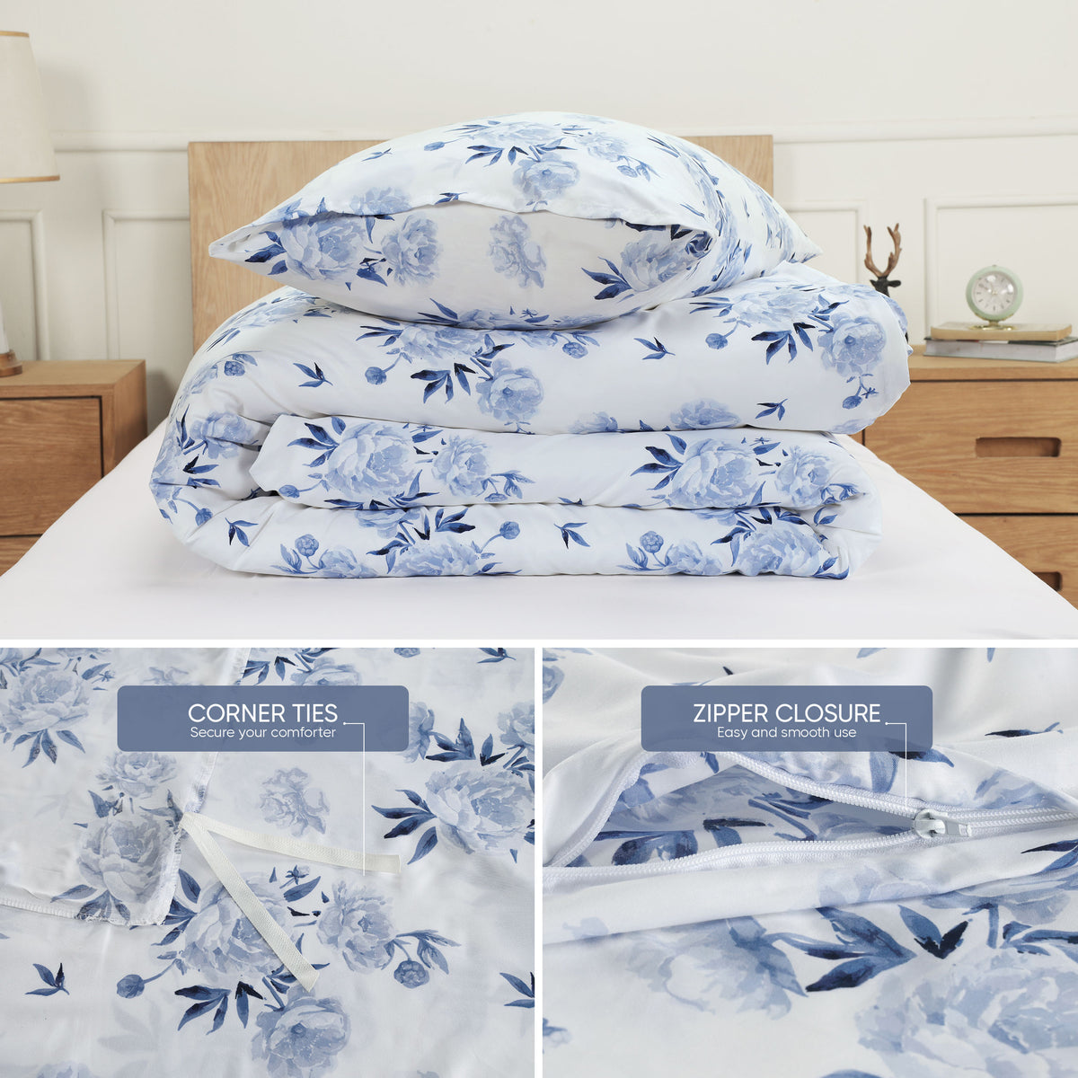 Signature Floral Brushed Duvet Set