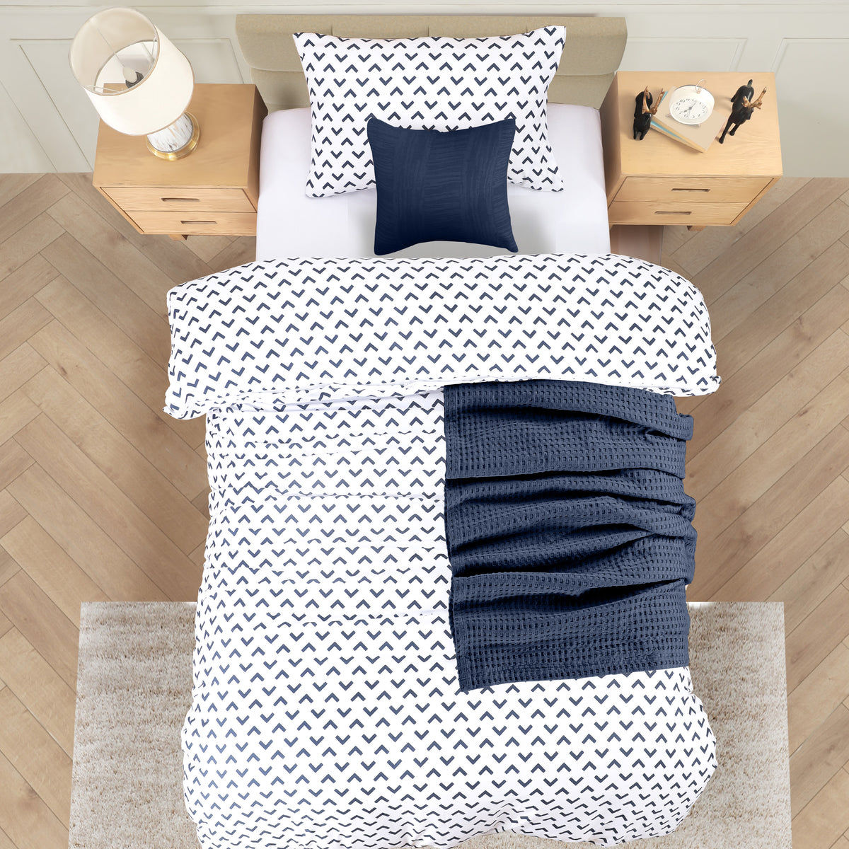 Signature Arrow Design Brushed Duvet Set