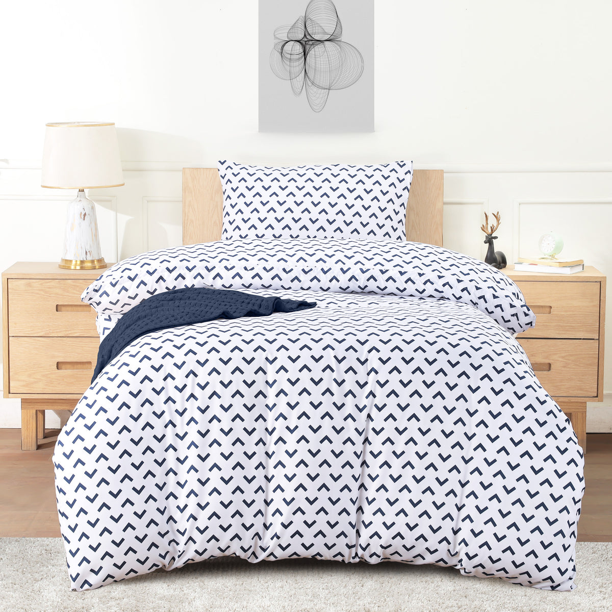 Signature Arrow Design Brushed Duvet Set