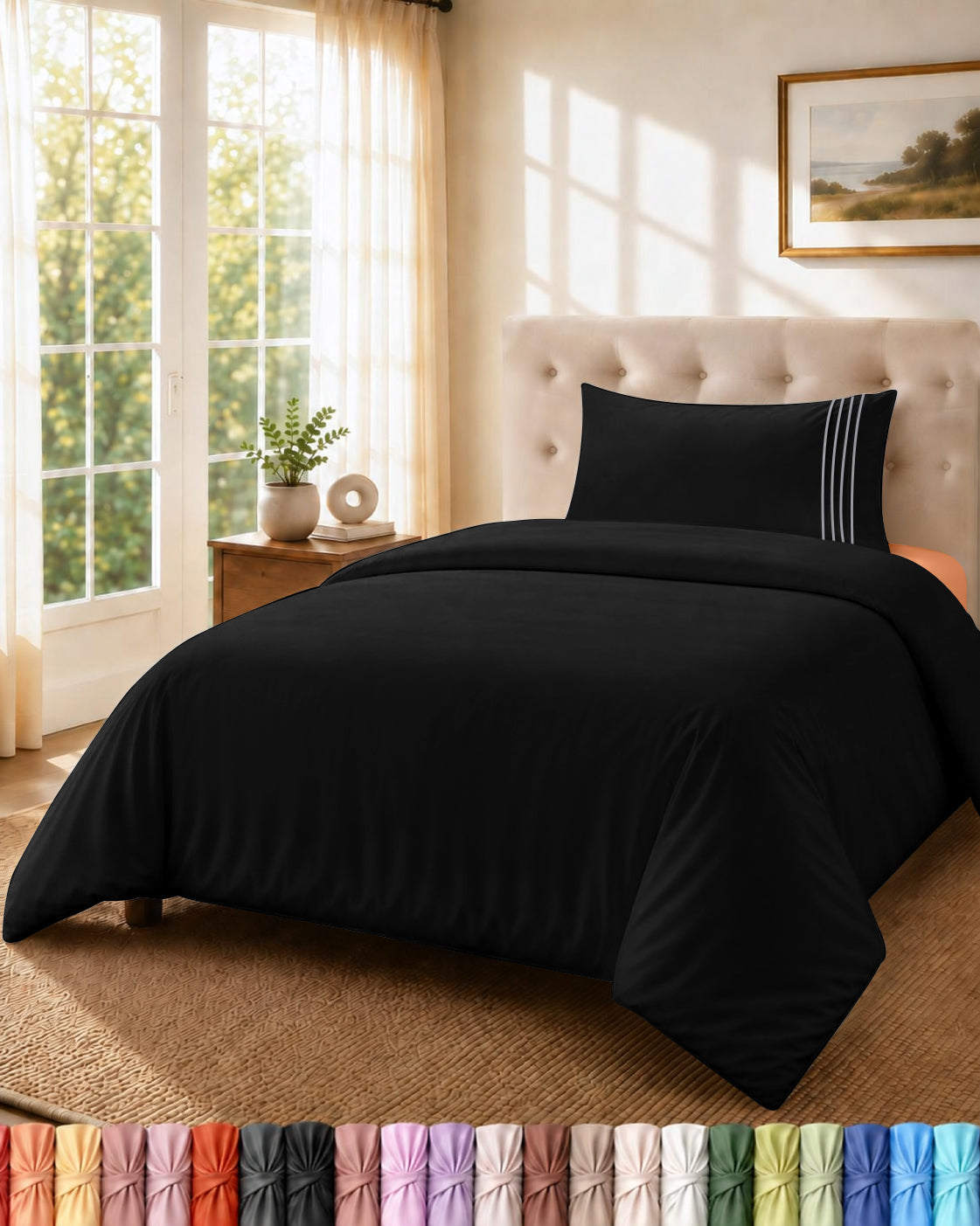 Fine Embroidery Duvet Cover Set
