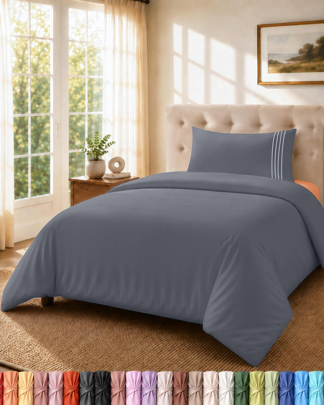 Fine Embroidery Duvet Cover Set