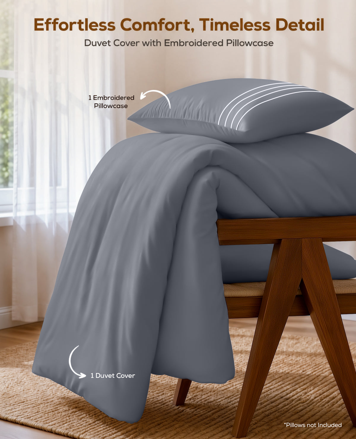 Fine Embroidery Duvet Cover Set
