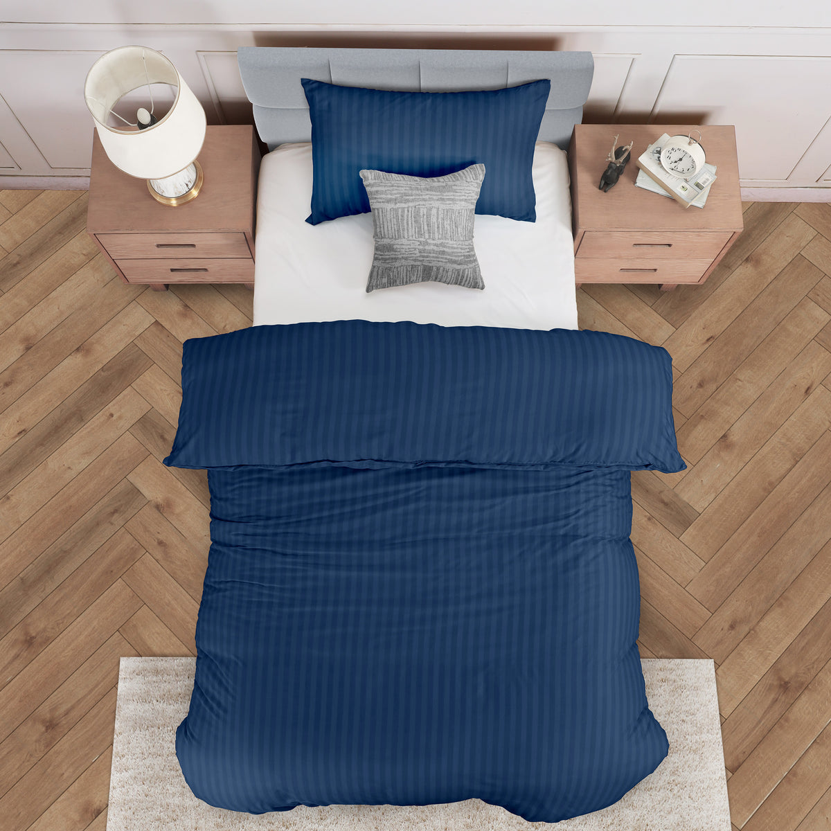 Signature Striped Brushed Duvet Set
