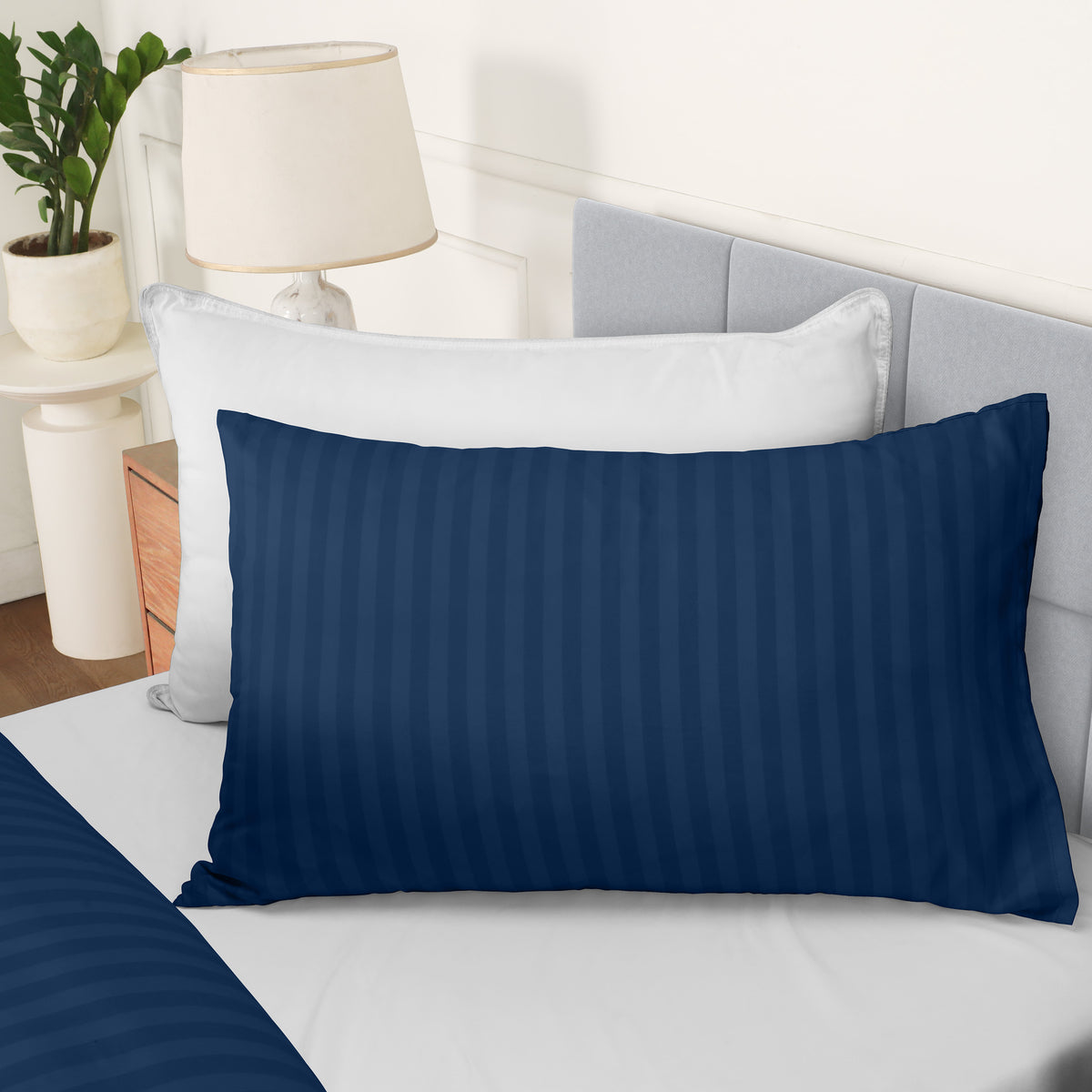 Signature Striped Brushed Duvet Set