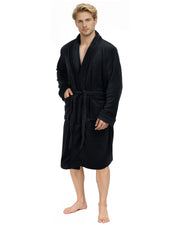 Men's Fleece Shawl Collar Bathrobe