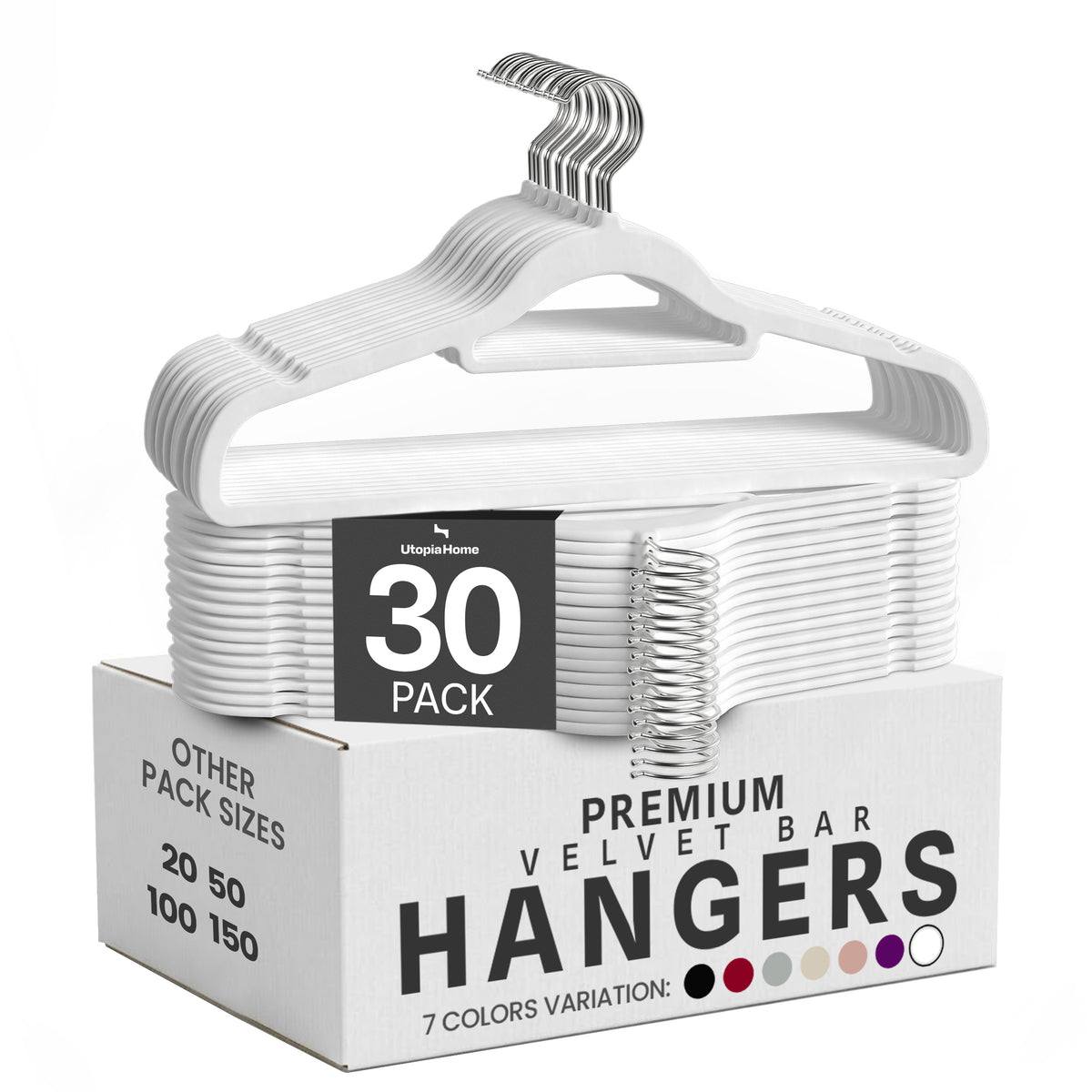 Velvet Clothes Hangers with Tie Bar